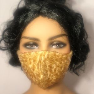 NEW! handmade Gold Sequins and Cotton Face Mask